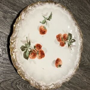 Antique Sevres Porcelain Strawberries Plate
